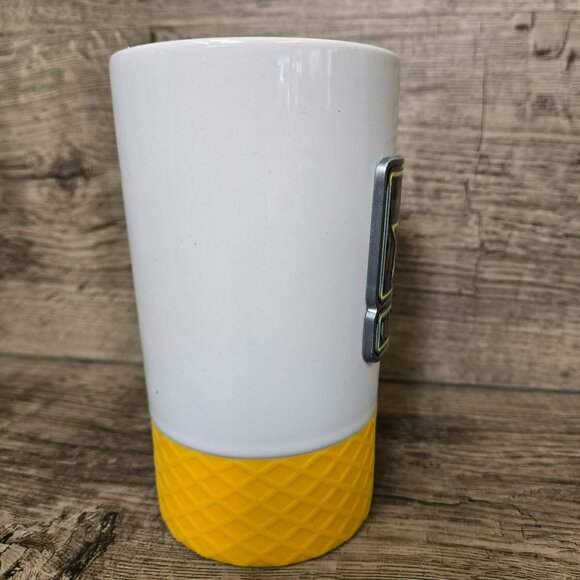 U.S. Army Tall 15 Oz Coffee Mug Silicone Grip Bottom Yellow Black White - Picture 3 of 10